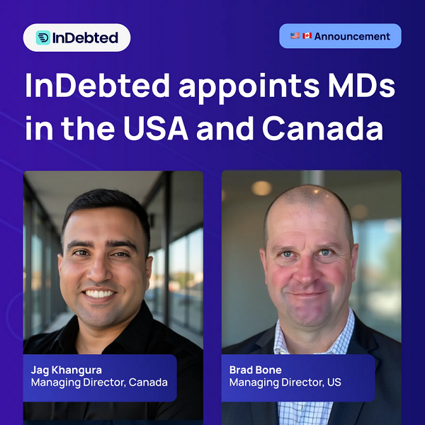 InDebted strengthens global leadership with appointment of two new North American Managing Directors